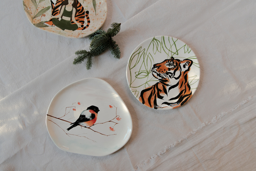 Расписная тарелка фото 