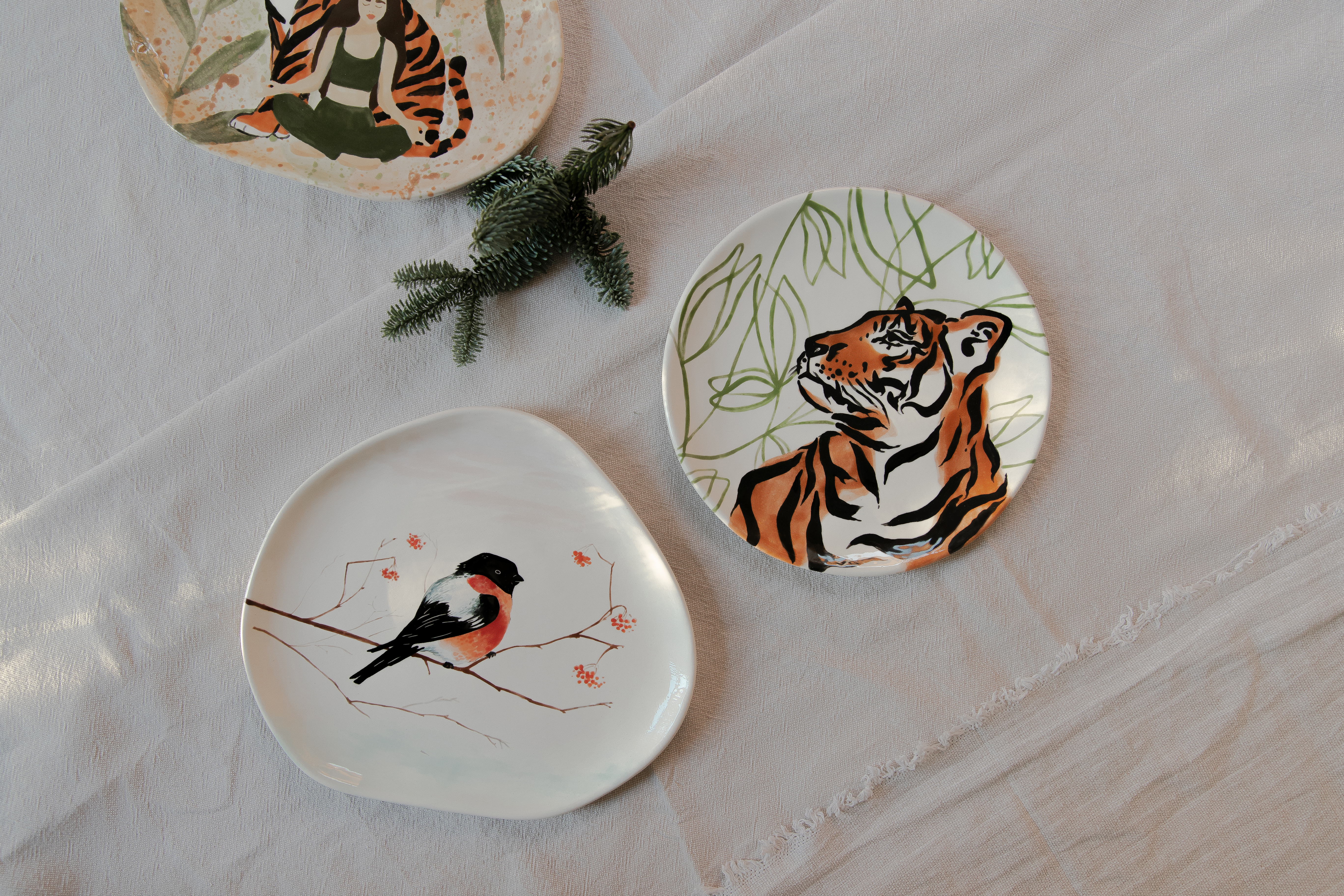 Расписная тарелка фото 